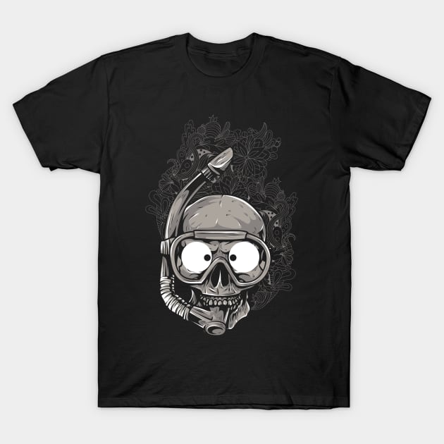 Skull Diver T-Shirt by inkExtreme